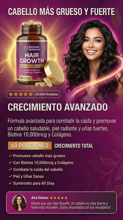 RAINBOW NUTRIENTS – ADVANCED HAIR GROWTH